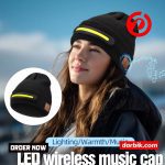 Bluetooth Beanie with Light & Headphones