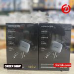 UGREEN 90W Fast Car Charger with Retractable Cable