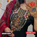 Black & Red The Royal Contrast three piece set