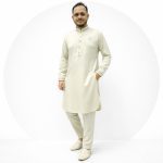 Pakistani Style Cream Color Kabli Set (Icon-3) – Trendy & Stylish Look | 1037 - Image 2