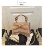 Bow-Style PU Leather Shoulder Bag - Image 3