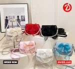 Lace & Pearl Bowknot Crossbody Bag