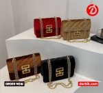 Quilted Velvet Shoulder Bag