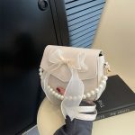 Lace & Pearl Bowknot Crossbody Bag - Image 3