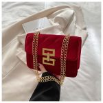 Quilted Velvet Shoulder Bag - Image 4