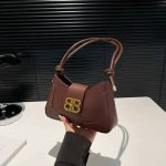 Retro Lock PU Leather Shoulder Bag - Image 7