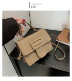 Structured Mini Square Shoulder Bag | Buckle Decor & Detachable Sling Strap - Image 4
