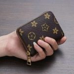 Brown Patterned Zipper Wallet - Image 2