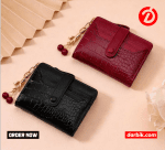 crocodile-patterned PU leather short wallets