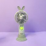 rechargeable mini handheld fan featuring a cute rabbit design - Image 3