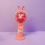 rechargeable mini handheld fan featuring a cute rabbit design - Image 2