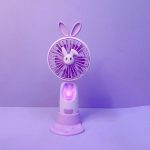 rechargeable mini handheld fan featuring a cute rabbit design - Image 4