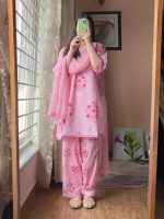 Baby Pink Digital Printed 3-Piece - Image 4