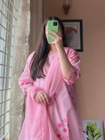 Baby Pink Digital Printed 3-Piece