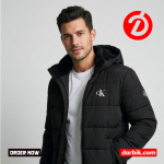 C K WINTER PADING JACKET . ( COLOUR – BLACK )