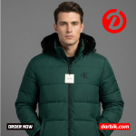 C K WINTER PADING JACKET . ( COLOUR – BOTTLE GREEN )