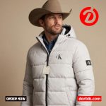 C K WINTER PADING JACKET . ( COLOUR – SILVER )