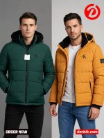 CK Insulated Padding Export Jacket(Colour-Green+ Musterd Orange) - 1144