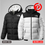 TNF 700 Series Premium Insulated Jacket. ( COLOUR – BLACK + WHITE )