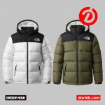 TNF 700 Series Premium Insulated Jacket. ( COLOUR – WHITE + OLIVE )